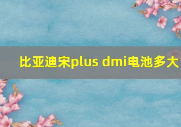 比亚迪宋plus dmi电池多大